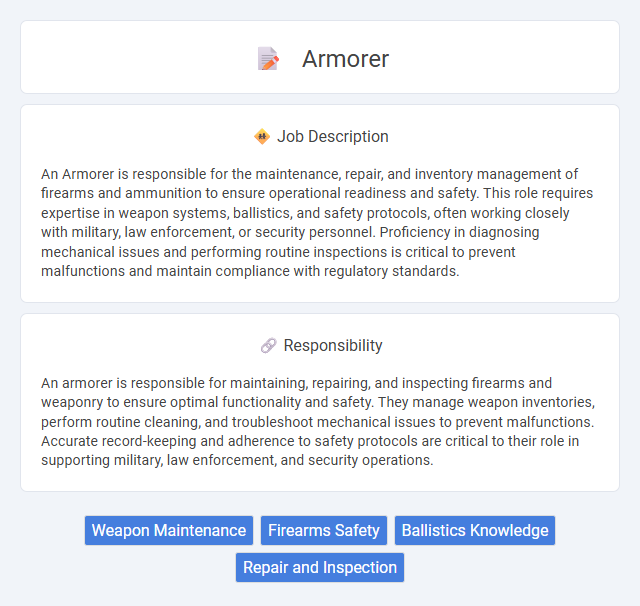 Armorer Job Description and Career Detail