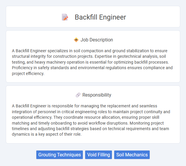 Backfill Engineer Job Description and Career Detail