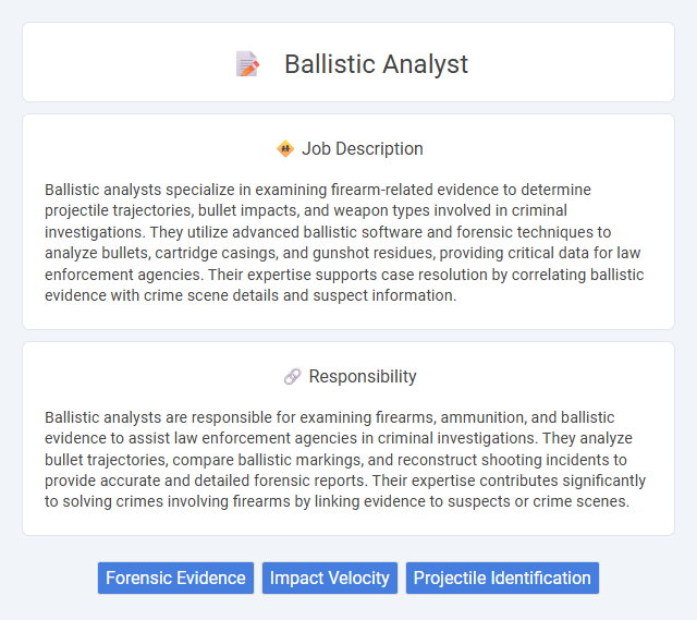 Ballistic Analyst Job Description and Career Detail