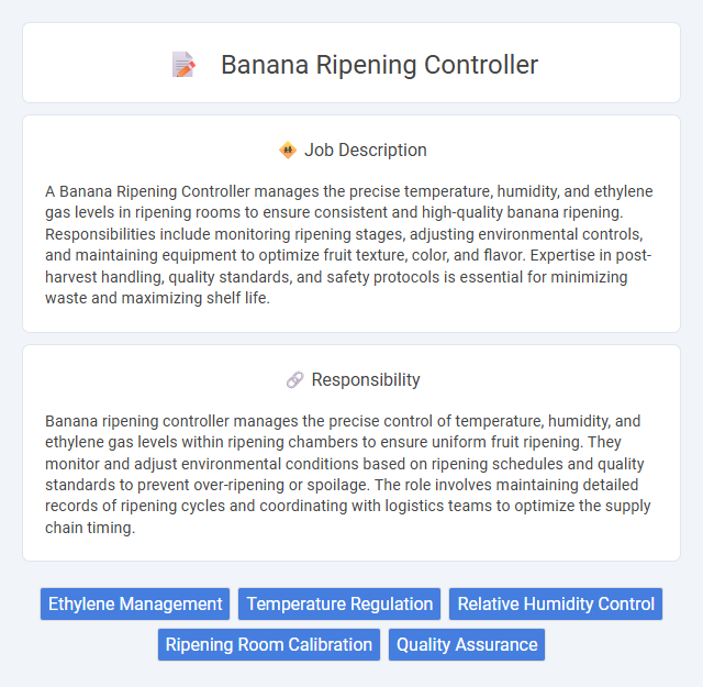 Banana Ripening Controller Job Description and Career Detail