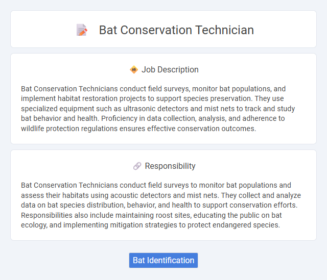 Bat Conservation Technician Job Description and Career Detail