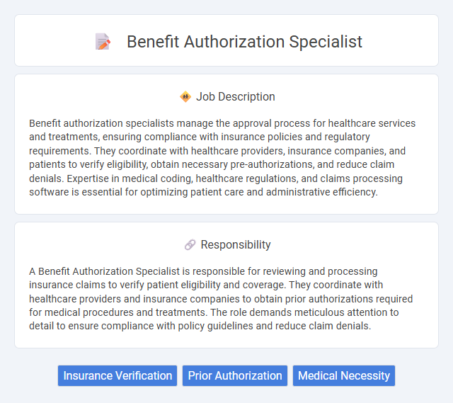 Benefit Authorization Specialist Job Description and Career Detail