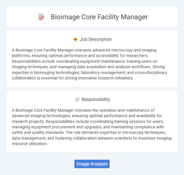 Bioimage Core Facility Manager Job Description and Career Detail