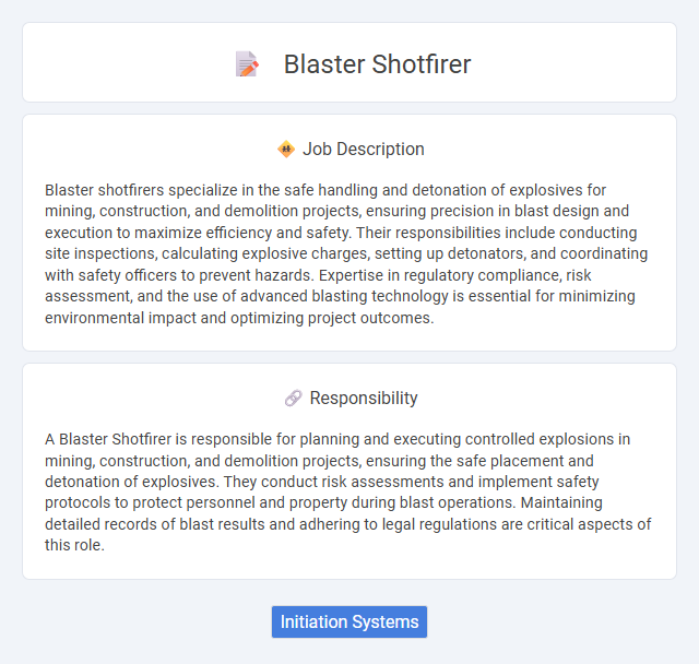 Blaster Shotfirer Job Description and Career Detail