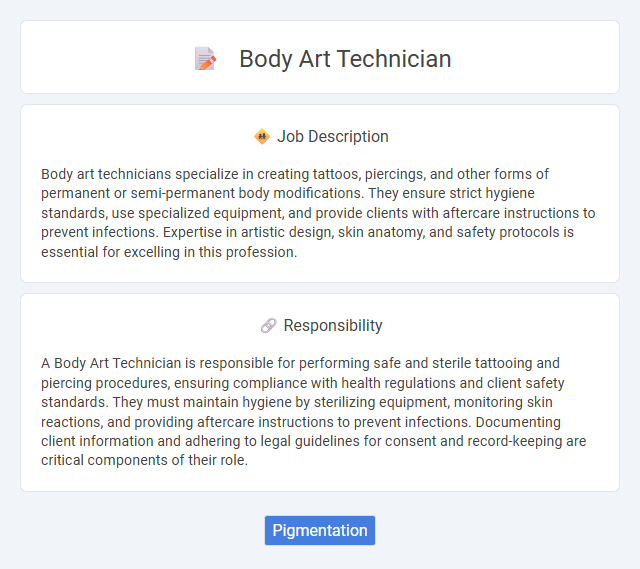 Body Art Technician Job Description and Career Detail