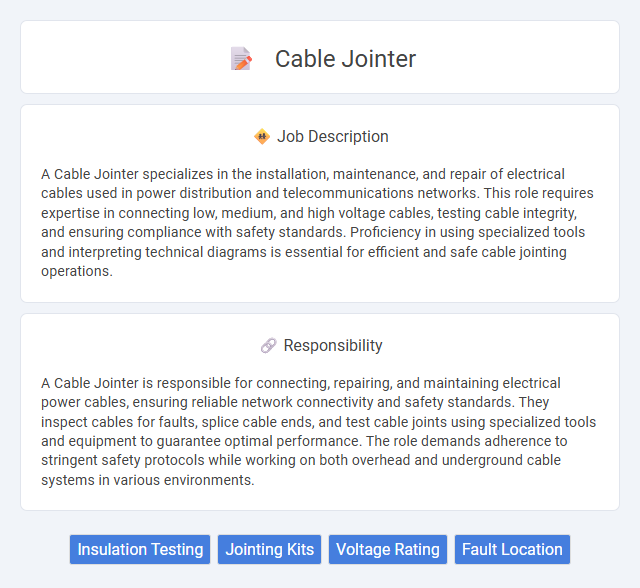 Cable Jointer Job Description and Career Detail