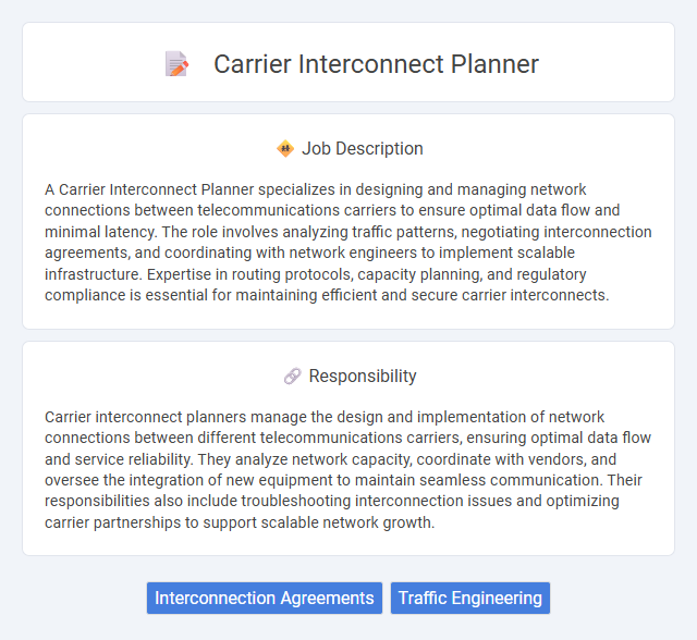 Carrier Interconnect Planner Job Description and Career Detail