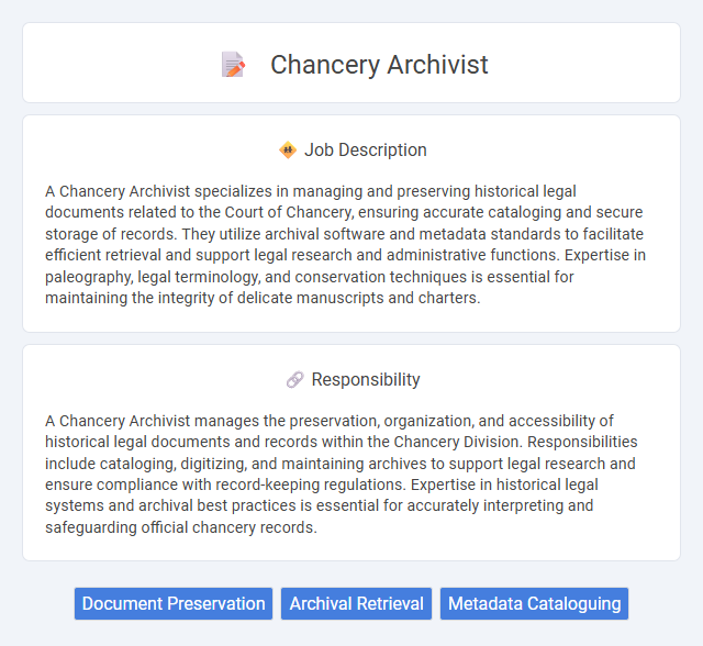 Chancery Archivist Job Description and Career Detail
