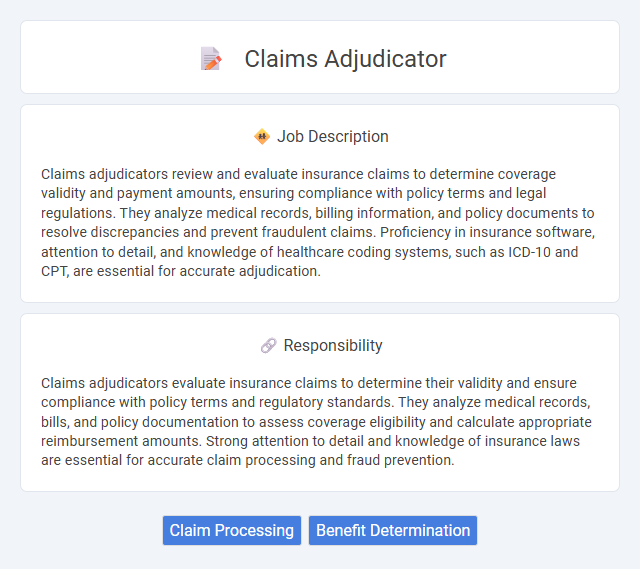 Claims Adjudicator Job Description and Career Detail