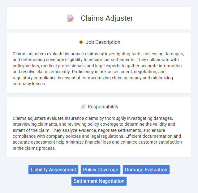 Claims Adjuster Job Description and Career Detail