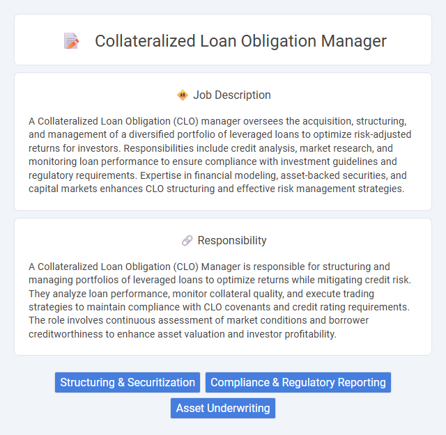 Collateralized Loan Obligation Manager Job Description and Career Detail