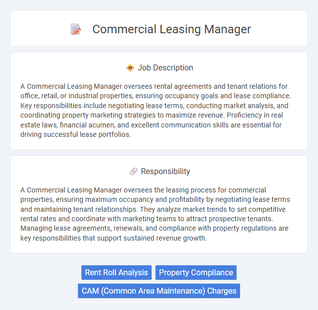 Commercial Leasing Manager Job Description and Career Detail