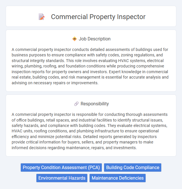 Commercial Property Inspector Job Description and Career Detail