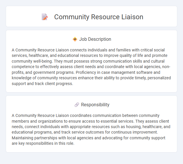 Community Resource Liaison Job Description and Career Detail