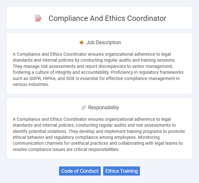 Compliance And Ethics Coordinator Job Description and Career Detail