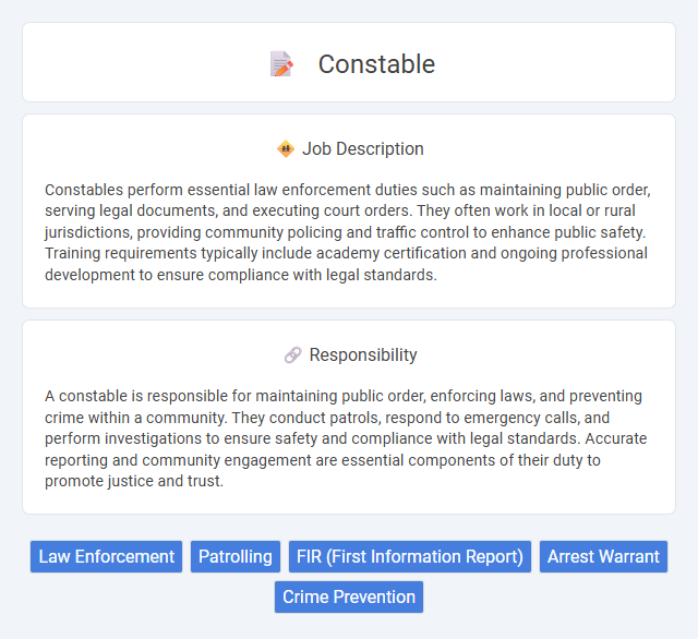 Constable Job Description and Career Detail