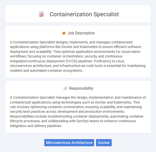 Containerization Specialist Job Description and Career Detail