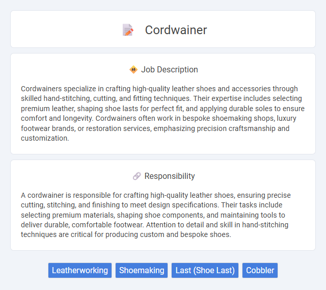 Cordwainer Job Description and Career Detail