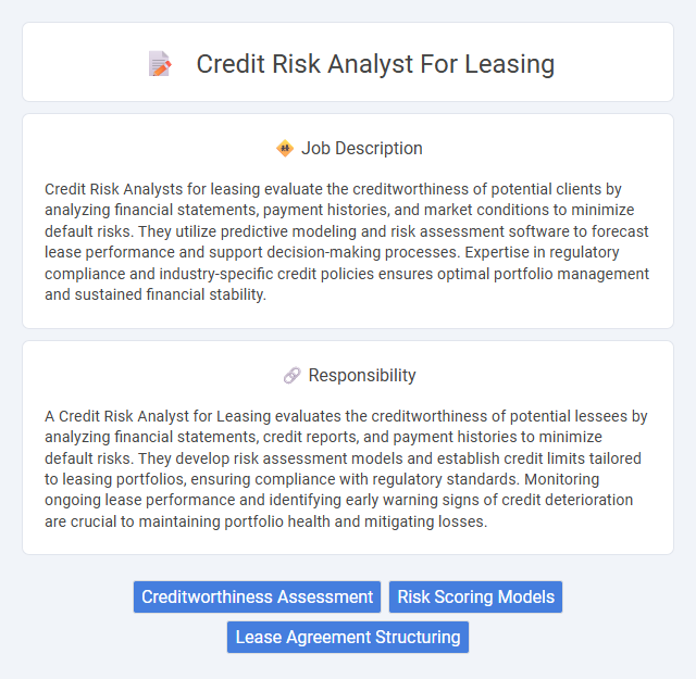 Credit Risk Analyst For Leasing Job Description and Career Detail