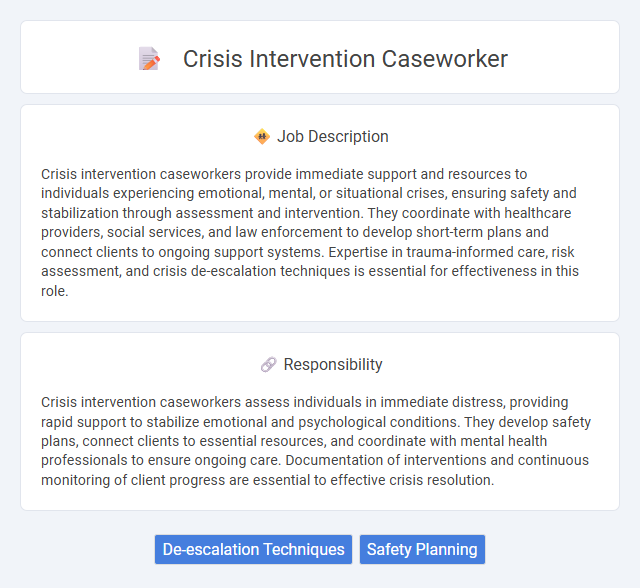 Crisis Intervention Caseworker Job Description and Career Detail