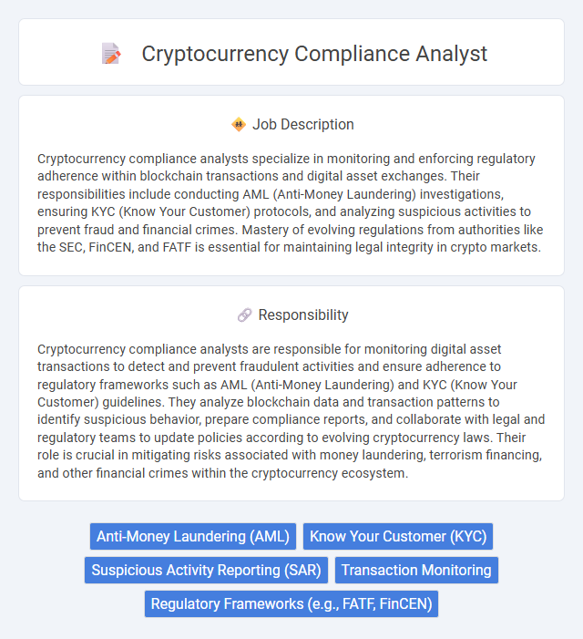 Cryptocurrency Compliance Analyst Job Description and Career Detail