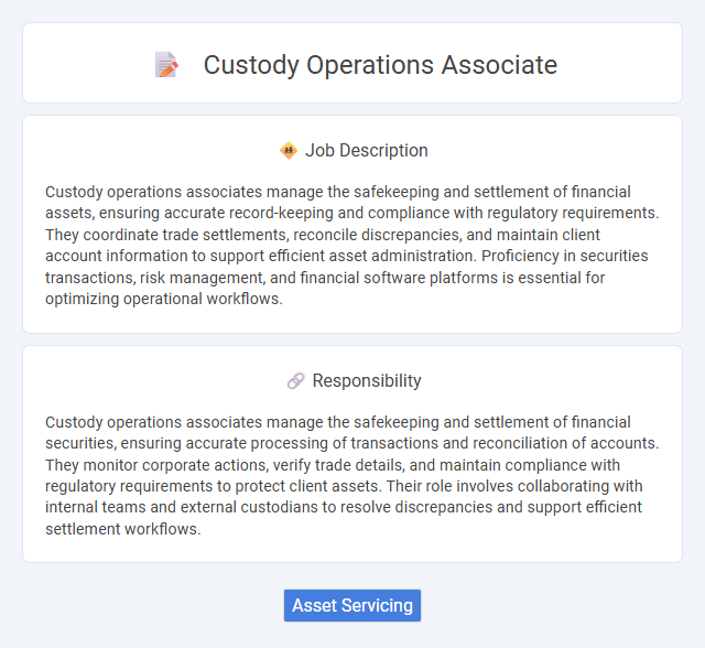 Custody Operations Associate Job Description and Career Detail