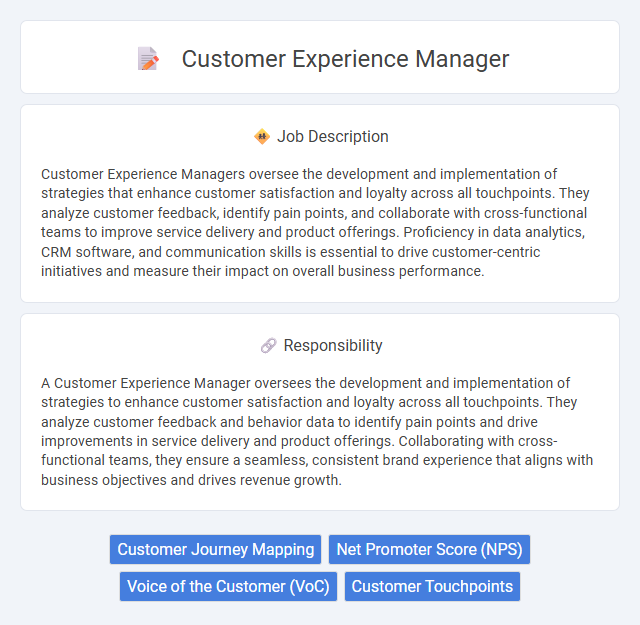 Customer Experience Manager Job Description and Career Detail