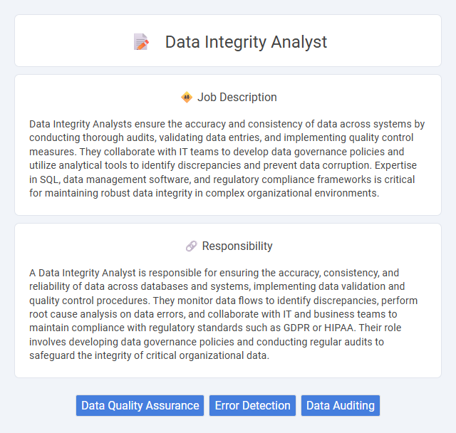 Data Integrity Analyst Job Description and Career Detail