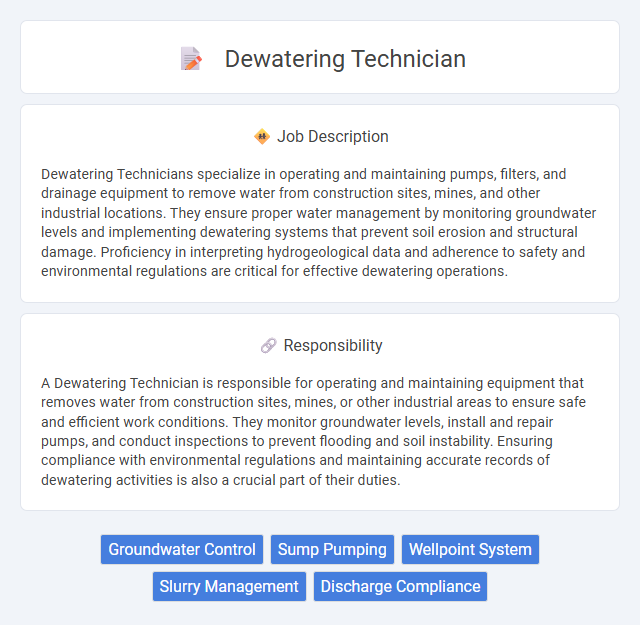Dewatering Technician Job Description and Career Detail