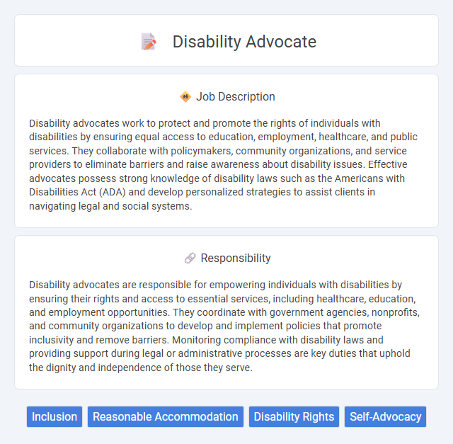 Disability Advocate Job Description and Career Detail