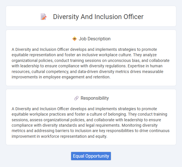 Diversity And Inclusion Officer Job Description and Career Detail