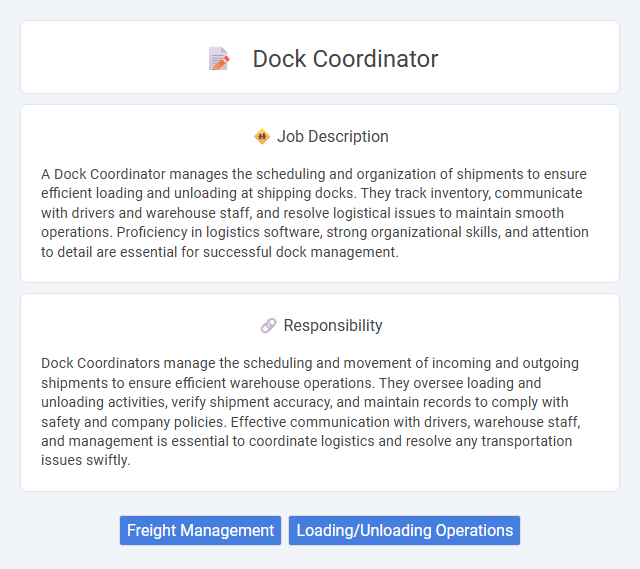 Dock Coordinator Job Description and Career Detail