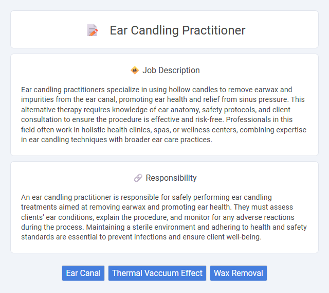 Ear Candling Practitioner Job Description and Career Detail