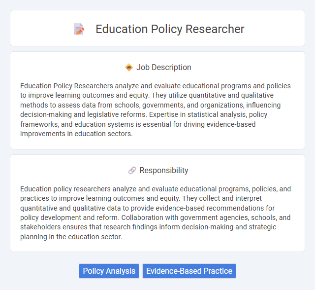 Education Policy Researcher Job Description and Career Detail