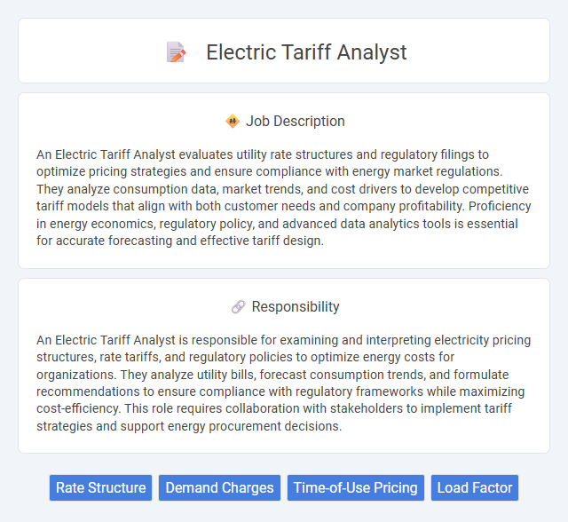 Electric Tariff Analyst Job Description and Career Detail