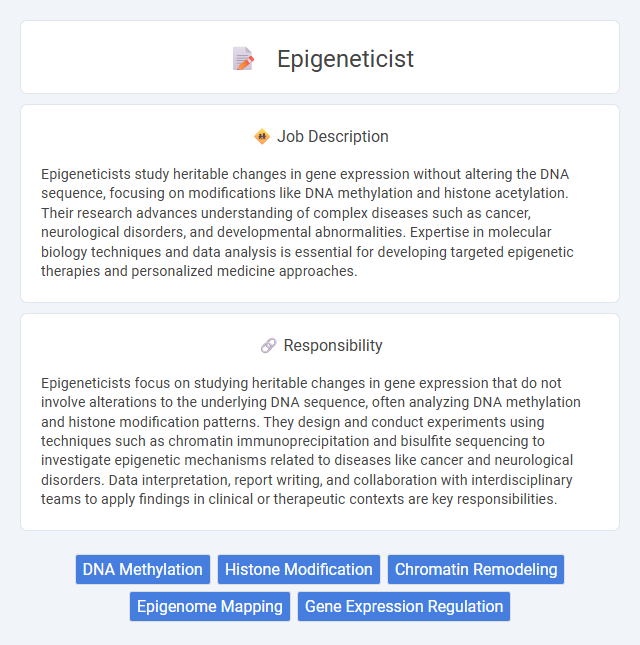 Epigeneticist Job Description and Career Detail