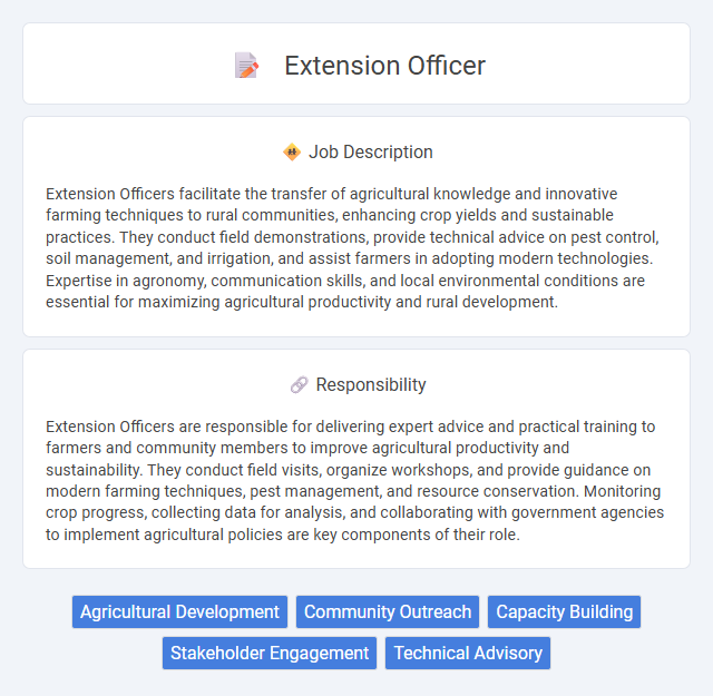 Extension Officer Job Description and Career Detail