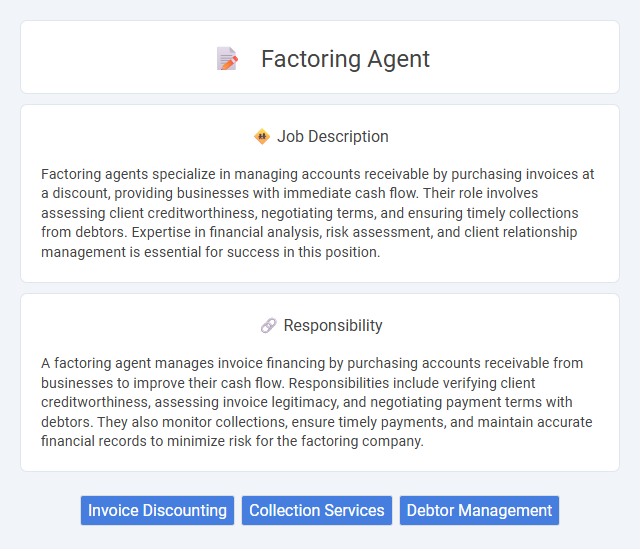Factoring Agent Job Description and Career Detail