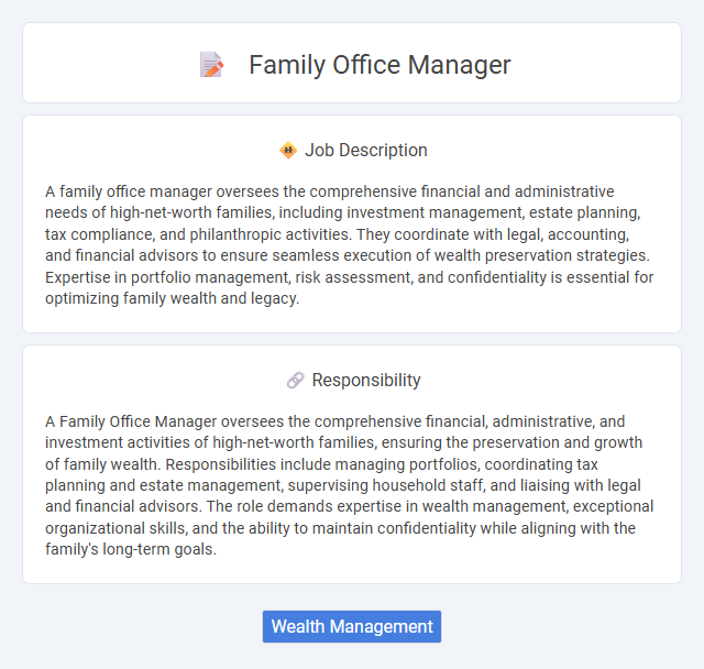 Family Office Manager Job Description and Career Detail