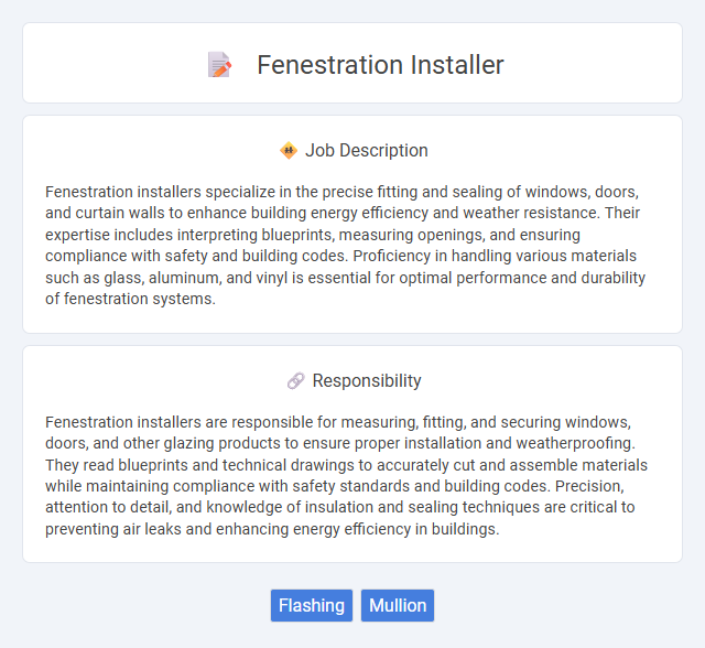 Fenestration Installer Job Description and Career Detail