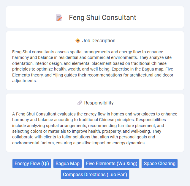 Feng Shui Consultant Job Description and Career Detail