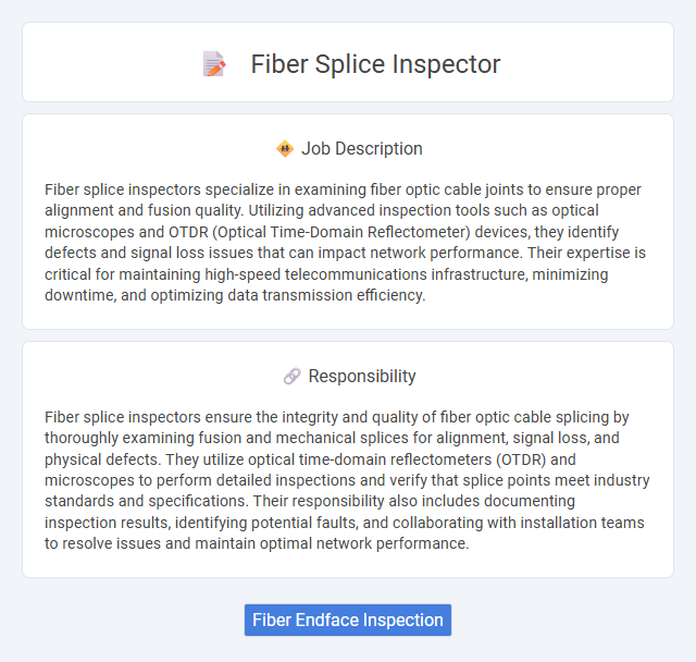 Fiber Splice Inspector Job Description and Career Detail