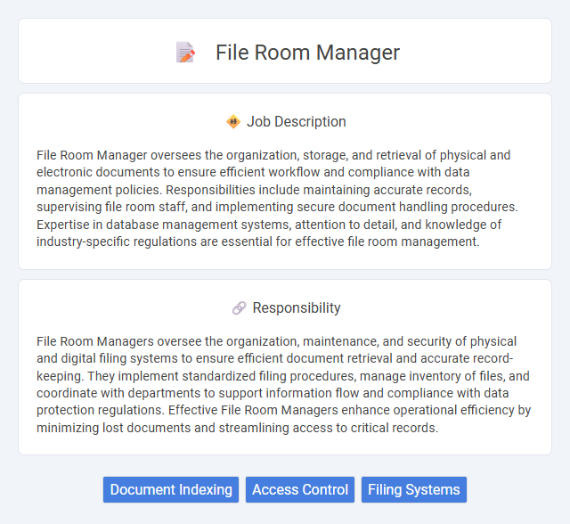 File Room Manager Job Description and Career Detail