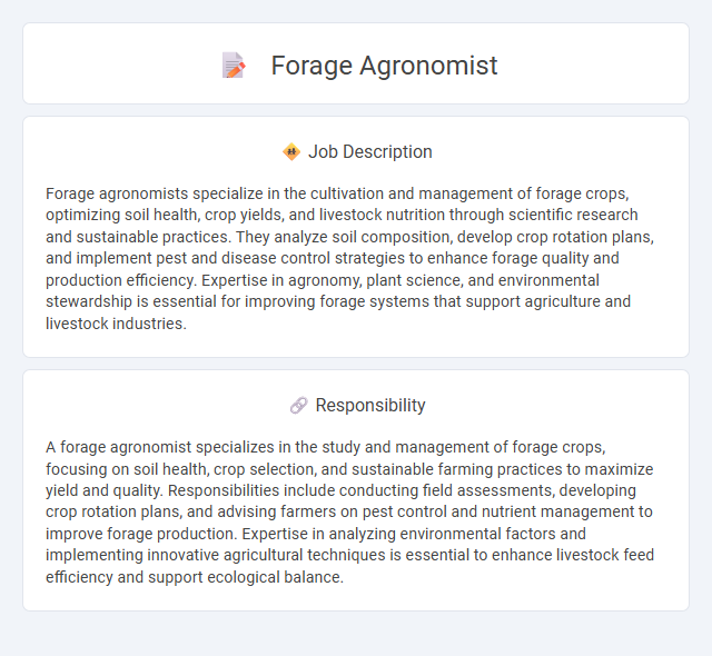 Forage Agronomist Job Description and Career Detail