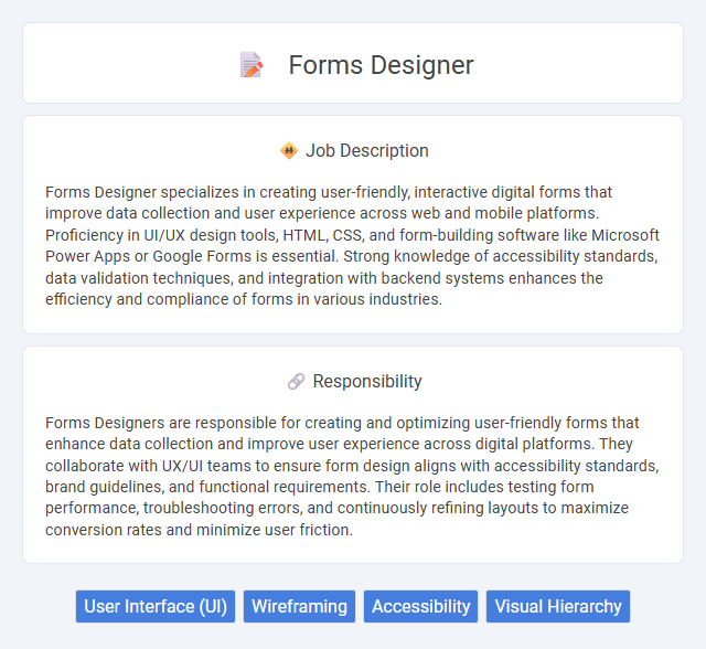 Forms Designer Job Description and Career Detail