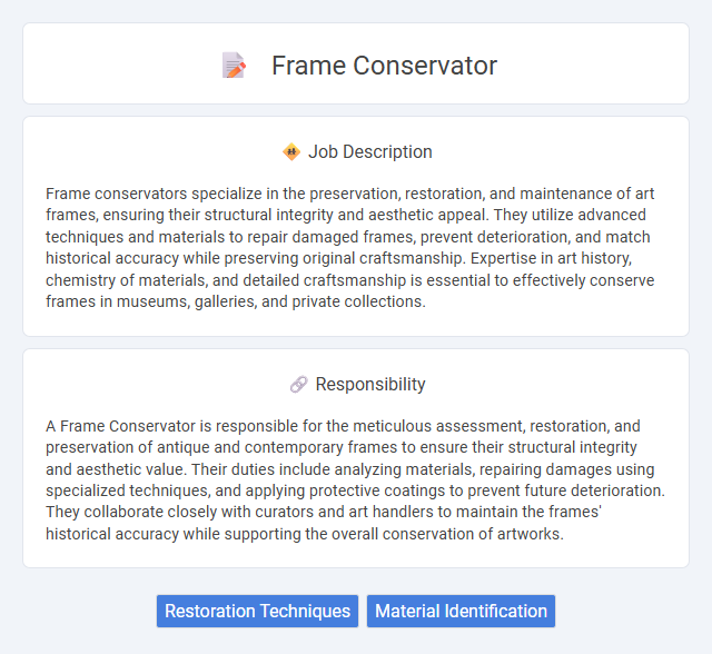 Frame Conservator Job Description and Career Detail