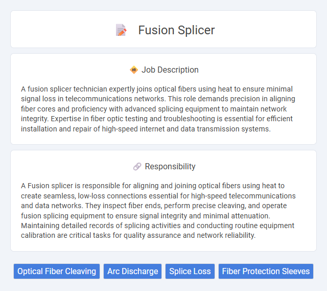 Fusion Splicer Job Description and Career Detail