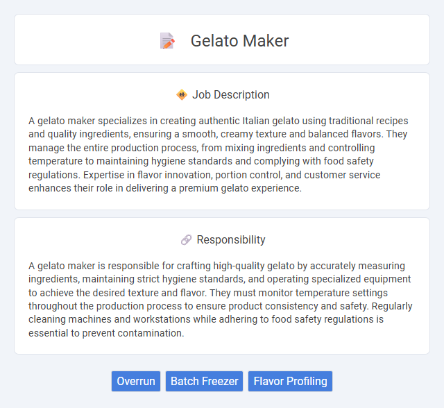 Gelato Maker Job Description and Career Detail