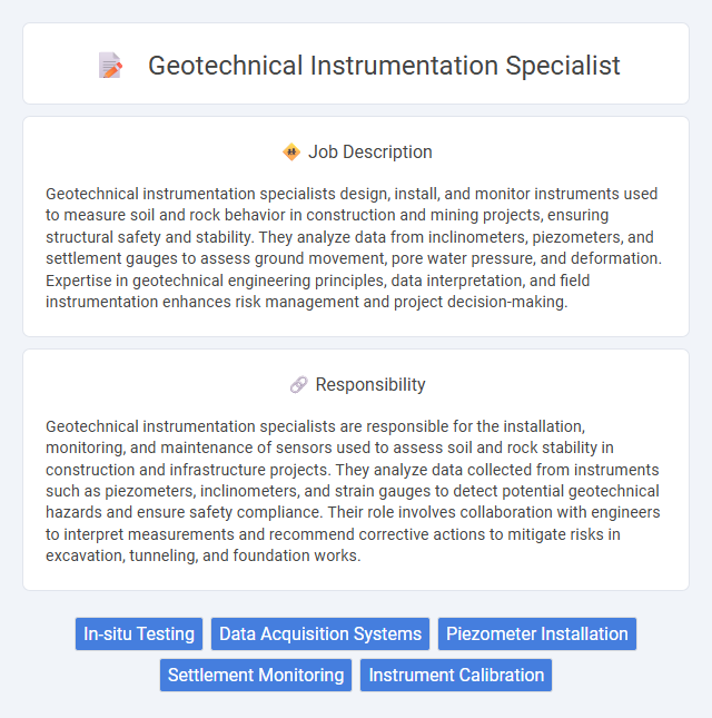 Geotechnical Instrumentation Specialist Job Description and Career Detail