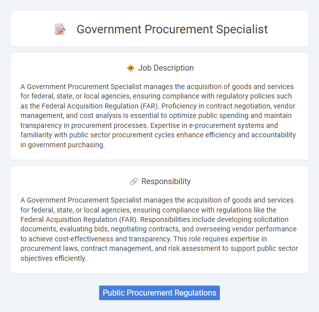 Government Procurement Specialist Job Description and Career Detail